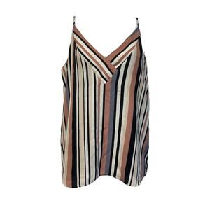socialite stripe v-neck cami tank Top Women’s Size S